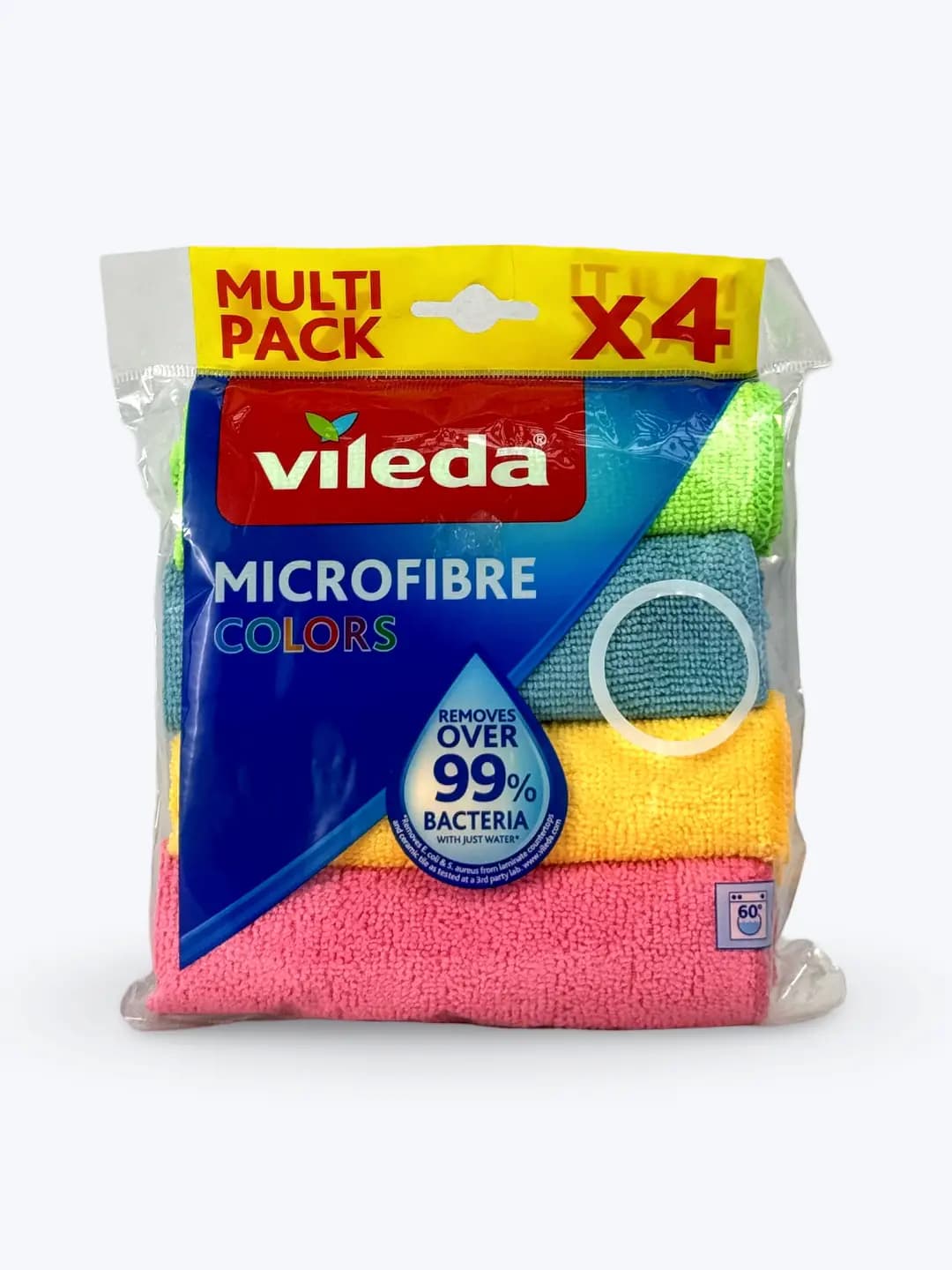 Vileda Microfibre Colors Tozalash uchun salfetkalar to'plami, 4 dona