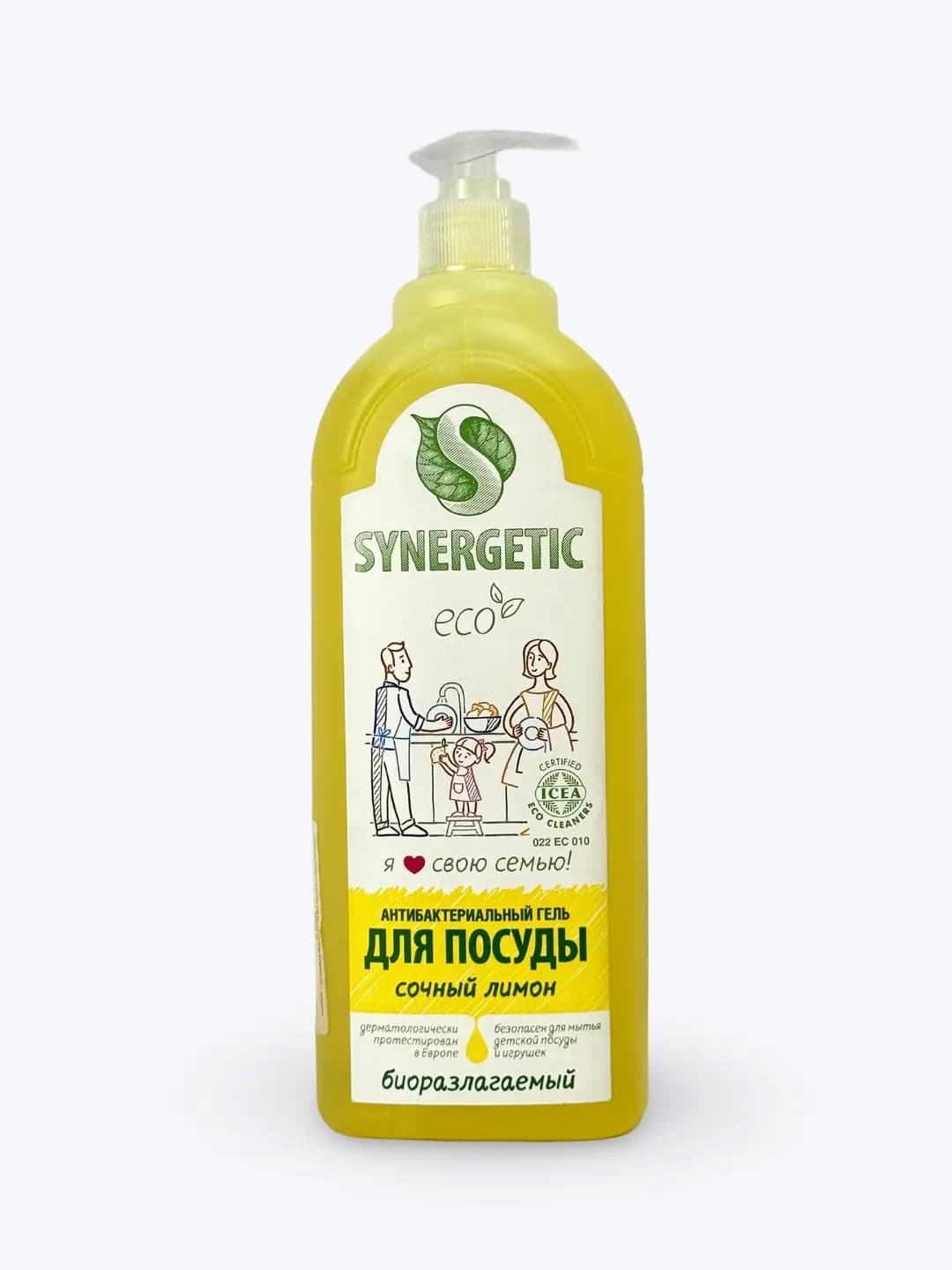 Synergetik idishlarni yuvish geli, 1 litr