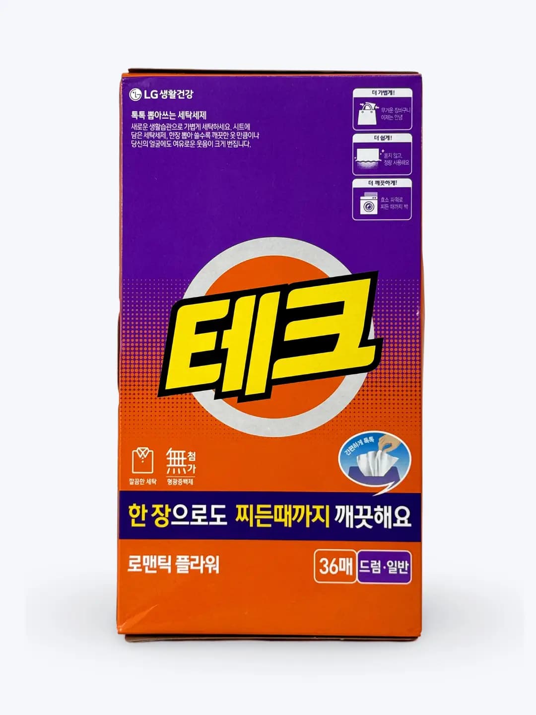 Salfetkin - kir yuvish varaqasi LG Tech Laundry Sheet Fresh Breeze, Свежий бриз, 36 dona