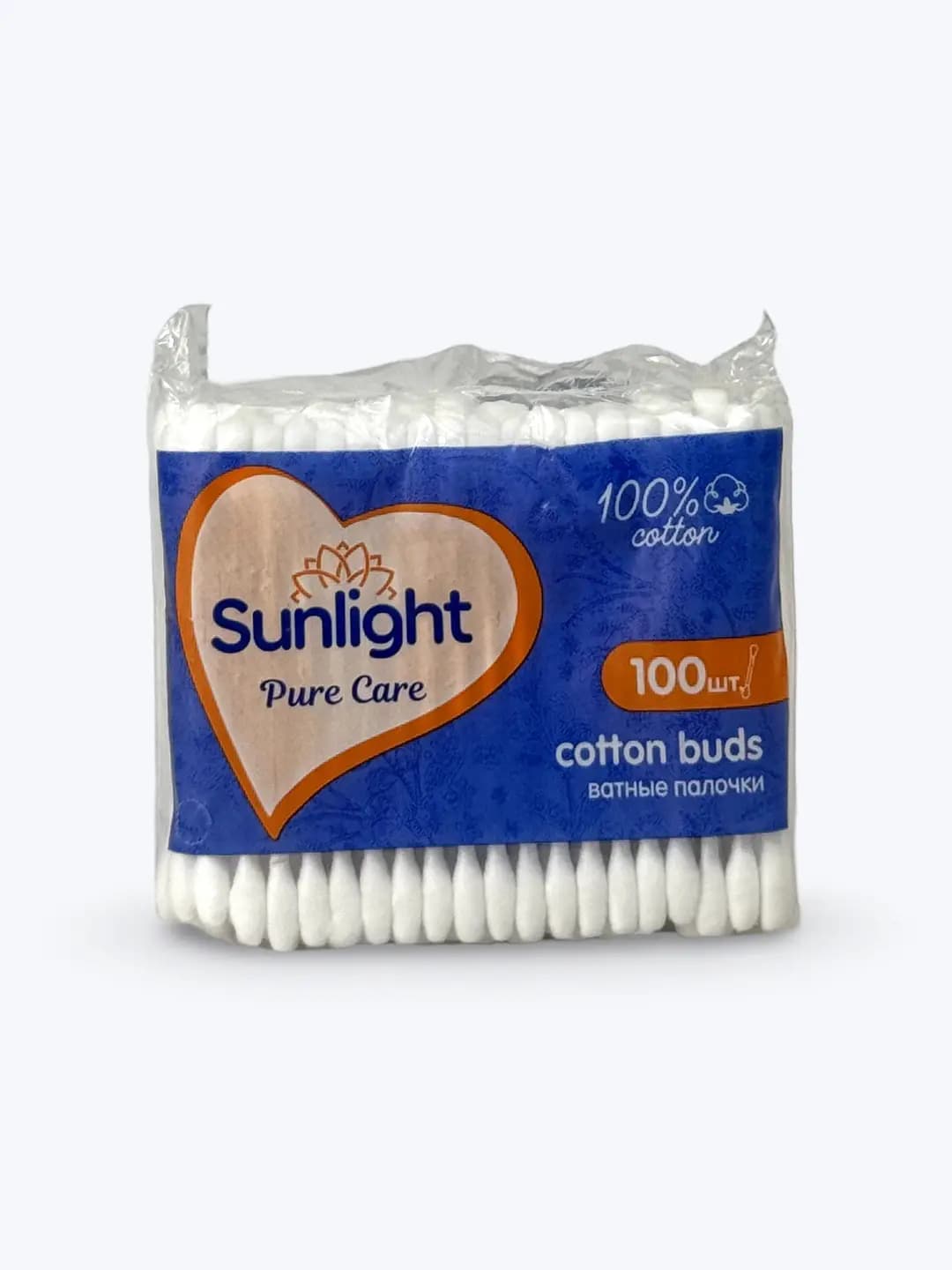 Sunlight paxta tayoqlari, 100 dona