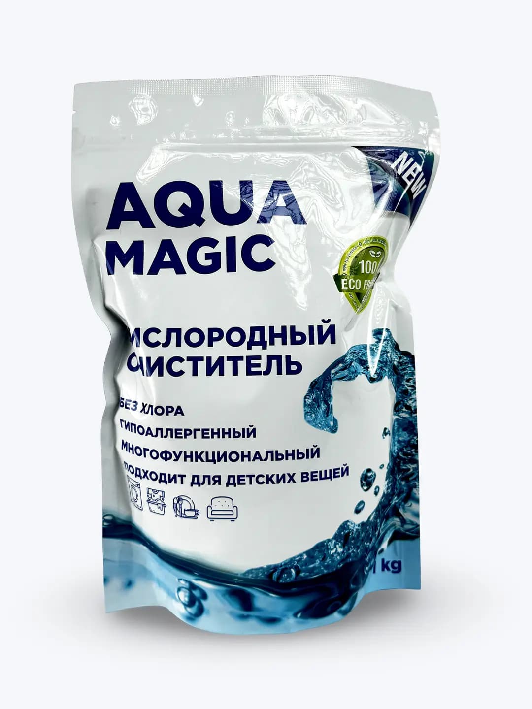 Kislorodli tozalovchi, oqartiruvchi, dog' olib tashlovchi, Aqua Magic, 1 kg